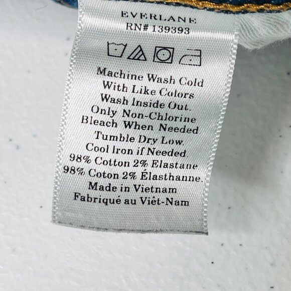 Everlane Women's Mid Rise Skinny Ankle Jeans‎ Size 28 Cropped Dark Wash Stretch - Picture 5 of 9